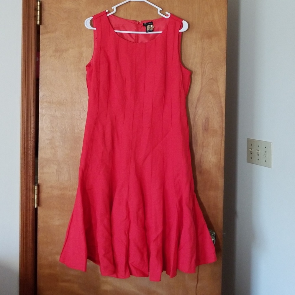 Coral sleeveless dress
